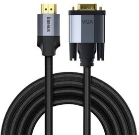 تصویر کابل اچ دی ام آی به وی جی ای بیسوس Baseus Enjoyment HDMI To VGA Cable 1m 