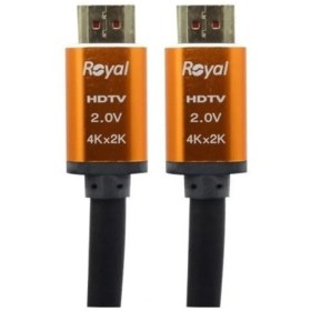 تصویر کابل HDMI رویال HDTV2 4K طول 1.5متری ا HDMI HDTV2 4K cable 1.5m Royal HDMI HDTV2 4K cable 1.5m Royal