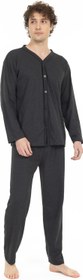 تصویر ست پیژامه دکمه‌دار مردانه با کیفیت بالا 16511 برند mutlu city Men's Buttoned High Quality Cotton Pajama Set 16511