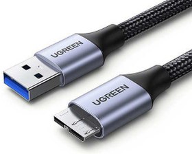 تصویر کابل هارد یو اس بی به میکرو یو اس بی یک متری یوگرین Ugreen US374 80793 USB to Micro USB 3.0 hard disk drive cable 