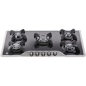 تصویر اجاق گاز شیشه ای ۵ شعله درسا مدل بینا DG2301-5M Dorsa Glass Hob Model Bina