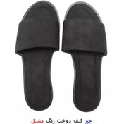 تصویر صندل زنانه مدل سوییت مشکی خام مکرومه 