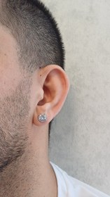 تصویر گوشواره نگین سفید 