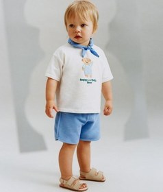 تصویر تیشرت نوزاد سفید صدفی زارا 6224/584/251 