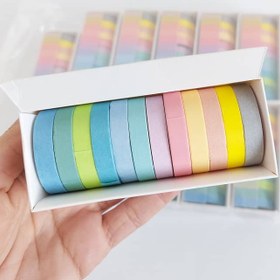 تصویر چسب کاغذی واشی 12 رنگ 