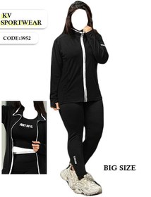 تصویر ست سویشرت شلوار بیگ و فری سایز ورزشی زنانه NIKE کد 001 NIKE womens sport sweatshirt pants set big and free size code 001