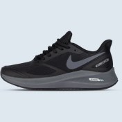 تصویر کفش رانینگ نایکی مدل AIR ZOOM WINFLO 10 رنگ مشکی طوسی 