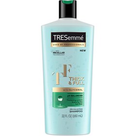 تصویر شامپو حجم دهنده تیک اند فول حاوی گلیسیرین ترزمی ترزمه ترسمی Tresemme Thick and Full with Glycerol Hair Shampoo 650ml 