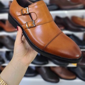 تصویر کفش چرم مجلسی مدل دوسگک کد(1006) Formal leather shoes