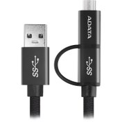 تصویر کابل 1 متری Micro USB / تایپ سی ای دیتا ا Adata Micro USB / Type-C Cable 1m Adata Micro USB / Type-C Cable 1m
