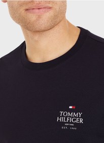 تصویر تی‌شرت گردن گرد لوگو برند Tommy Hilfiger Logo Crew Neck T-Shirt