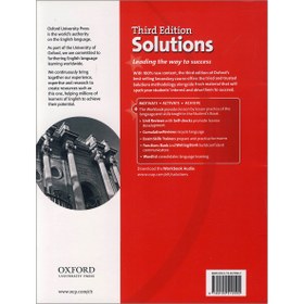 تصویر کتاب سولوشنز پری‌اینترمدیت ویرایش سوم | Solutions Pre-Intermediate 3rd Edition Solutions Pre-Intermediate 3rd Edition