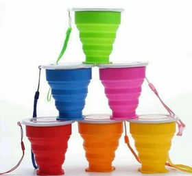 تصویر لیوان سیلیکونی نوستالژی Collapsible Silicone Cup