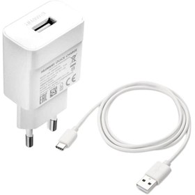 تصویر کابل و شارژر 10 وات هواوی Huawei y8p 