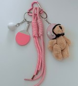 تصویر چارم بگ pink teddy 