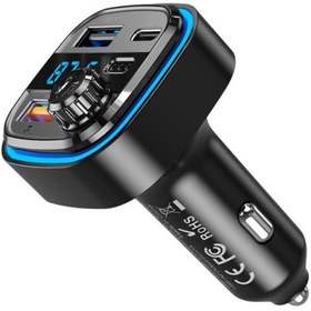 تصویر شارژر فندکی و گیرنده بلوتوث خودرو یو اس بی و تایپ سی ایکس او XO transmiter FM BCC08 Bluetooth MP3 car charger 3,1A XO transmiter FM BCC08 Bluetooth MP3 car charger 3,1A