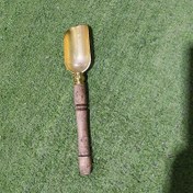 تصویر قاشق آجیل دسته چوبی سرتاس 