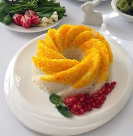 تصویر رنگ برنج زعفرونی 