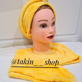 تصویر کلاه حمام حوله ای 