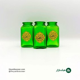 تصویر گلدان شیشه ای ذکردار طرح یا اباعبدالله الحسین 
