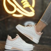 تصویر حراج استثنایی کتونی اسپرت دخترانه زنانه مدل جدید ونس رنگ سفید کرم زیبا 