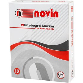 تصویر ماژیک وایت برد نوین نوک گرد Novin بسته 12 عددی ا Novin White Board Marker Pack of 12 Novin White Board Marker Pack of 12