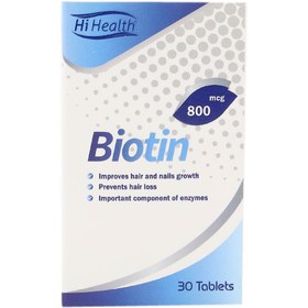 تصویر قرص بیوتین 800 میکروگرم های هلث Hi Health Biotin 800 mcg Tablet