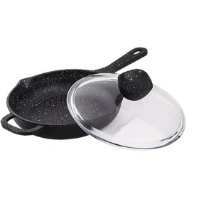 تصویر تابه تکدسته چدنی نالینو مدل انزو Enzo (سایز 22) Nalino Cast-Iron one-Handle Pan Size 22 Enzo