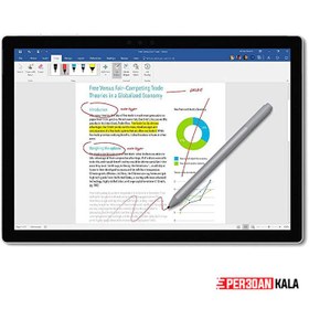 تصویر قلم استوک Microsoft Surface Pen 1776 قلم لمسی مایکروسافت سورفیس 1776 | نقره ای