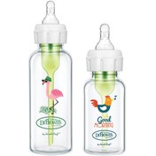 تصویر شیشه شیر پیركس طرحدار دكتر براونز 120 میلی لیتر Dr Browns Milk Bottle Patterned Pyrex 120 ml