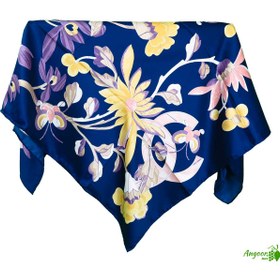 تصویر روسری ابریشم گلدار 1060 