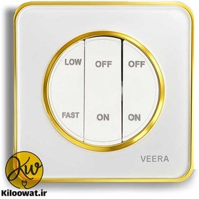 تصویر کلید کولر ویرا مدل آلفا آرک سفید طلایی 