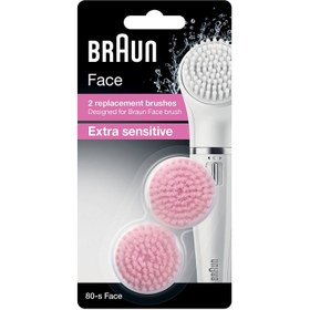 تصویر یدکی برس پاکسازی فیس براش براون Braun Silk-épil - Facial Cleansing Brush Head Refill 2 Count