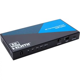 تصویر اسپلیتر سوئیچر 2 پورت HDMI فرانت FN-S821 Faranet HDMI v2.1 Two-Input Dual View HDMI Splitter FN-S821