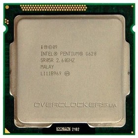 تصویر پردازنده پنتیوم اینتل جی 620 با سوکت 1155 و فرکانس 2.6 گیگاهرتزی ا Pentium G620 2.6GHz LGA-1155 Sandy Bridge TRAY CPU Pentium G620 2.6GHz LGA-1155 Sandy Bridge TRAY CPU
