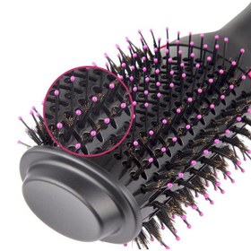 تصویر براش هوای داغ ضد استاتیک مشکی/صورتی ۳۵ در ۱۰ سانتیمتر برند one step Anti-Static Hot Air Brush Black/Pink 35 x 10centimeter