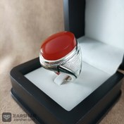 تصویر انگشتر عقیق سرخ یمنی 