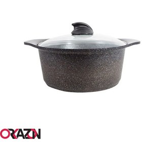 تصویر سرویس قابلمه عرشیا مدل CO360-2450 گرانیتی ۹ پارچه کره ای Arshia pot service model CO360-2450 granite 9 fabrics