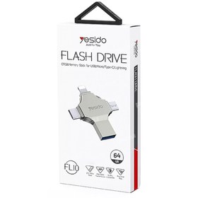 تصویر مبدل و فلش مموری یسیدو مدل FL10 ظرفیت 64 گیگابایت YESIDO FL10 FLASH DRIVE 64G