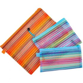 تصویر کیسه ریاضی زیپ دار توری (پوشه پارچه ای) سایز بندی Fabric Zippered Folder lace