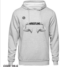 تصویر هودی طوسی دورس داخل کرک طرح ورزش کشتی کد H106 Gray Duras hoodie inside the crack design of wrestling CODE H106