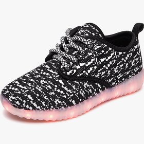 تصویر کفش ورزشی لبه کوتاه با چراغ‌های LED چشمک‌زن رنگ صورتی برند husk'sware LED Flashing Lights Low Top Sneakers Pink