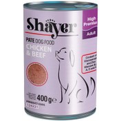 تصویر کنسرو سگ شایر 400 گرمی طعم مرغ و گوشت قرمز Shayer Dog Food 400g