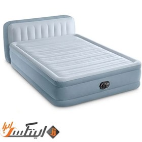 تصویر تخت بادی دو نفره مخمل تاج دار مدل کوئین intex 64449ED