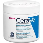 تصویر کرم مرطوب کننده سراوی پوست خشک و بسیار خشک 454 گرم (غیراصل) ا CeraVe Moisturizing Cream Dry to Very Dry Skin 454g CeraVe Moisturizing Cream Dry to Very Dry Skin 454g