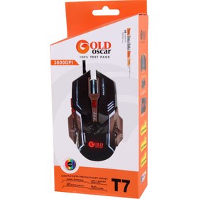 تصویر ماوس گیمینگ باسیم GOLD OSCAR مدل T7 GOLD OSCAR T7 Wired Gaming Mouse