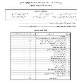 تصویر جزوه: فرم ساختار درصد شکست ساختمان ارسالی اعضا سازمان نظام مهندسی یزد (نسخه کامل) 