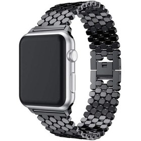 تصویر بند استیل ساعت هوشمند Apple Watch 42/44mm مدل لانه زنبوری 