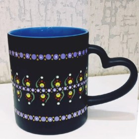 تصویر ماگ سرامیکی دسته قلبی وارداتی حرارتی لیوان سرامیکی