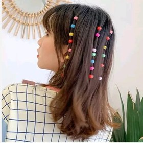 تصویر مهره مو رنگی بسته 10 عددی 